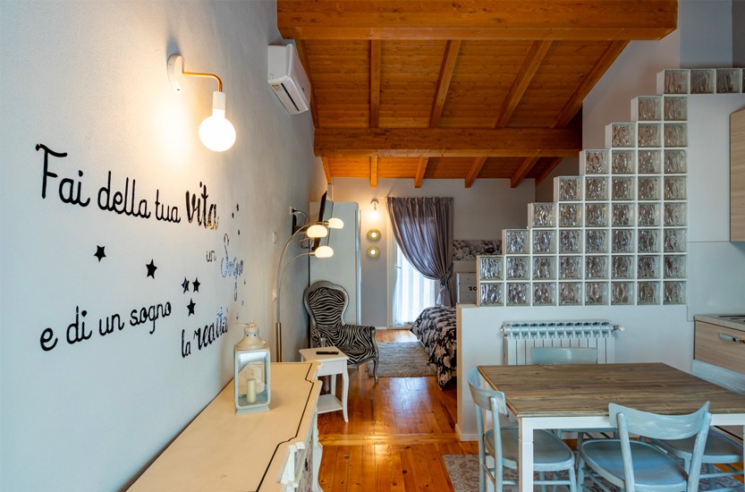 Zona giorno luminosa Incantevole Loft